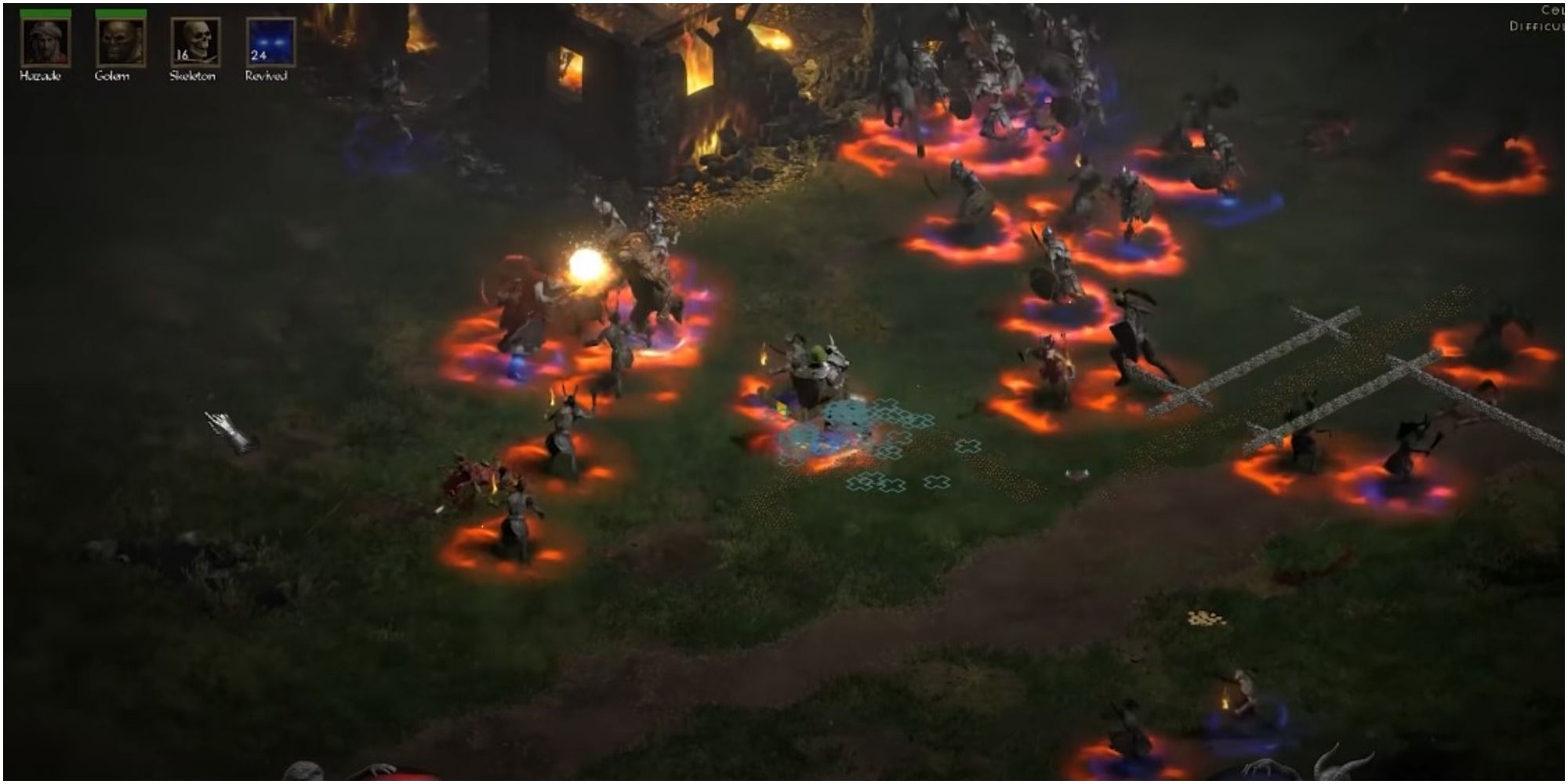 Diablo 2 Resurrected Sieging A Building With Skeletons