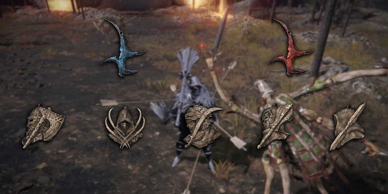 Elden Ring - PNGs of Most Stance Break-Targeted Talismans Overlaid On Character With Ironjar Aromatic Active