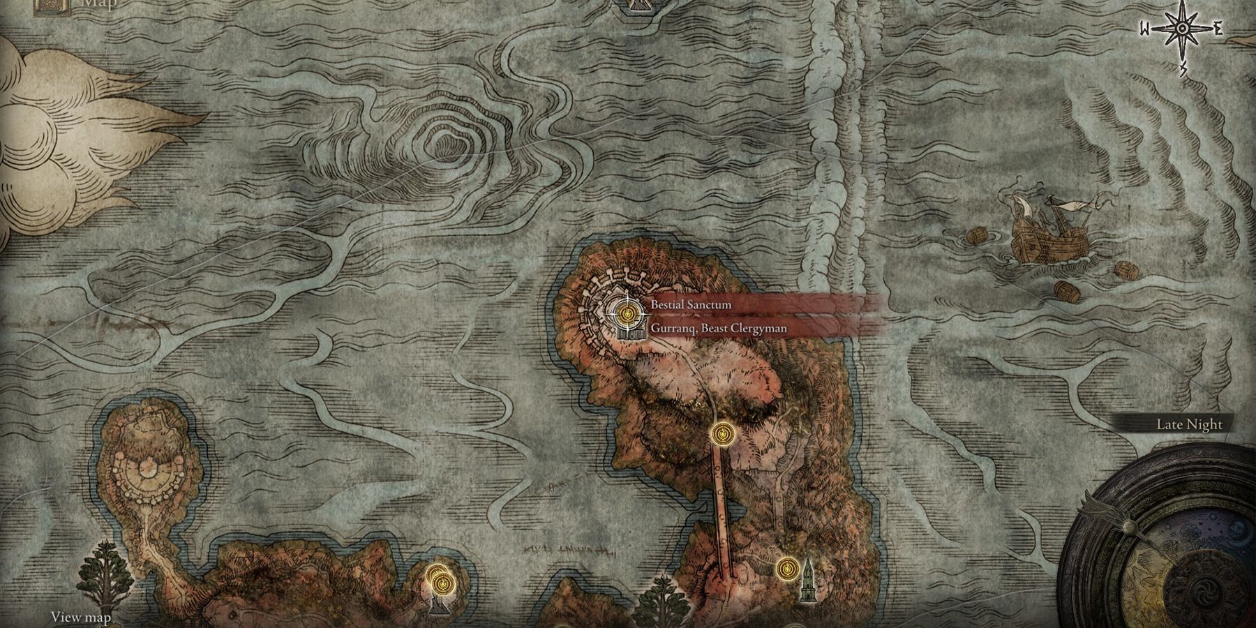 Elden Ring Карта звериного святилища