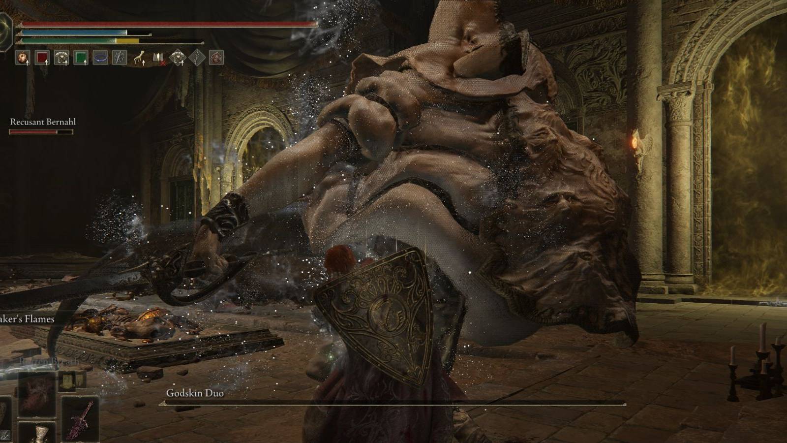 Elden Ring Guide Godskin Duo Noble Apostle Boss Fight Death