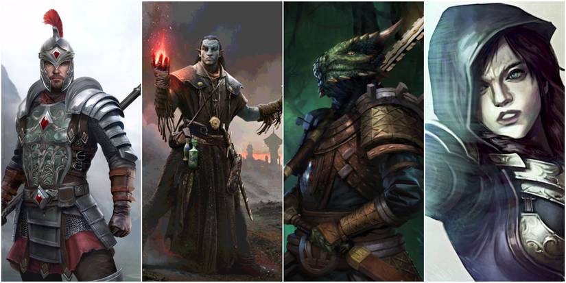 Elder Scrolls Legends Imperial male Dark Elf Dunmer male Argonian male Breton female
