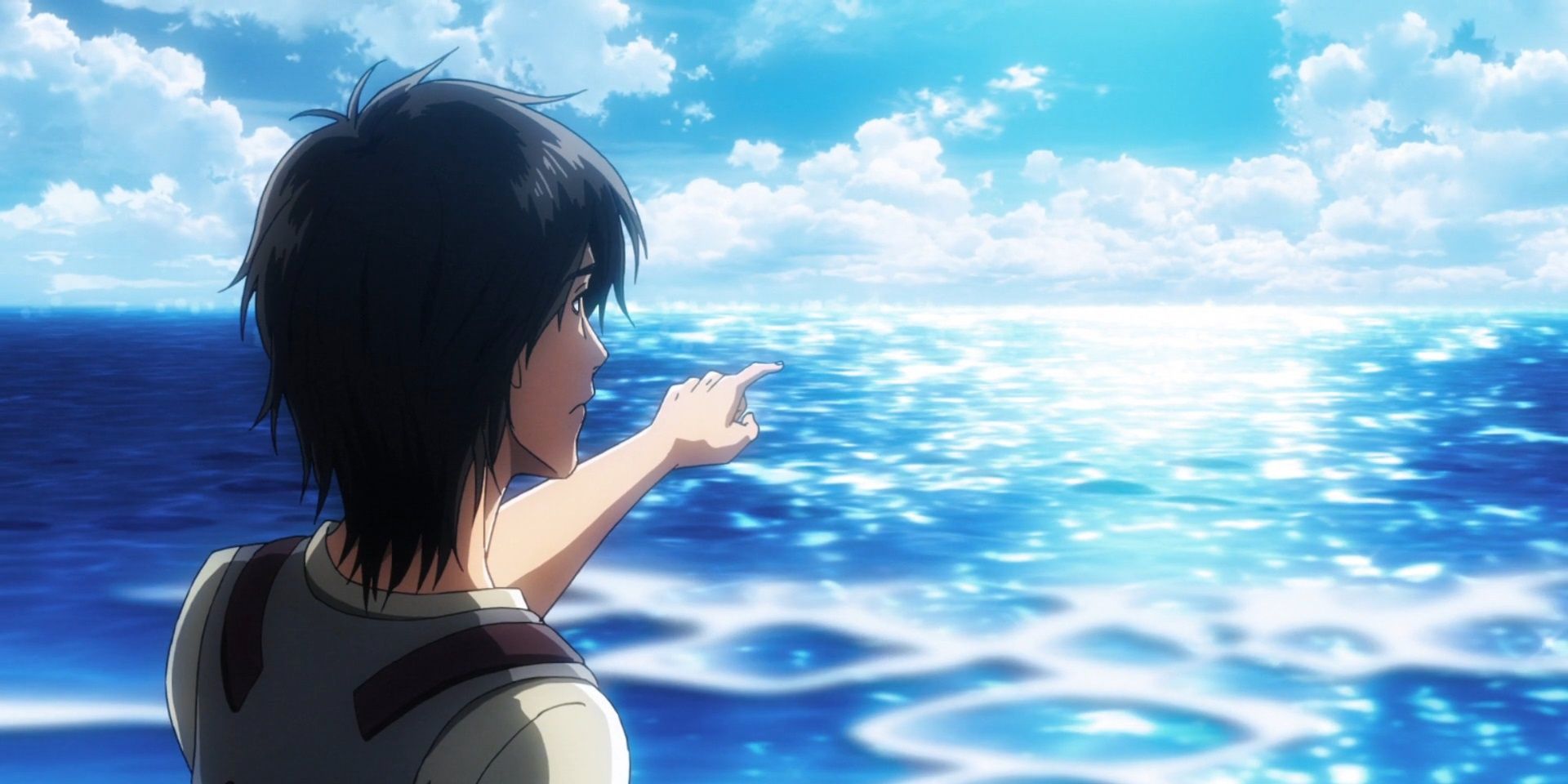 Eren Staring At The Ocean Pointing Outward