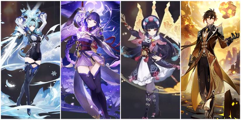 Eula - Raiden Shogun - Yunjin (C6) - Albedo