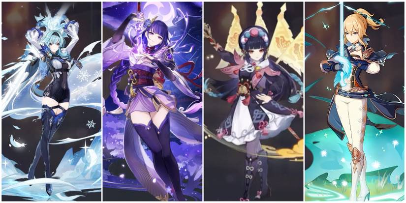 Eula - Raiden Shogun - Yunjin (C6) - Jean (C2)