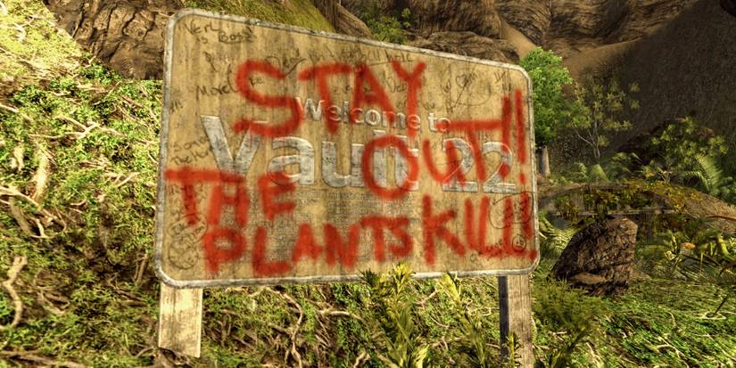 Fallout New Vegas Vault 22 Entrance Sign The Plants Kill