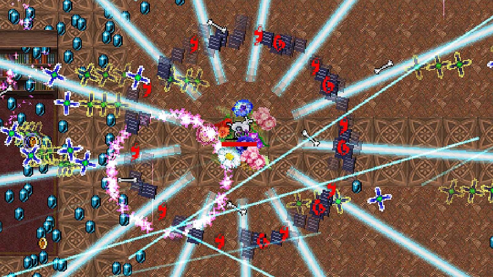 Playing O'Sole Meeo in the Inlaid Library in Vampire Survivors