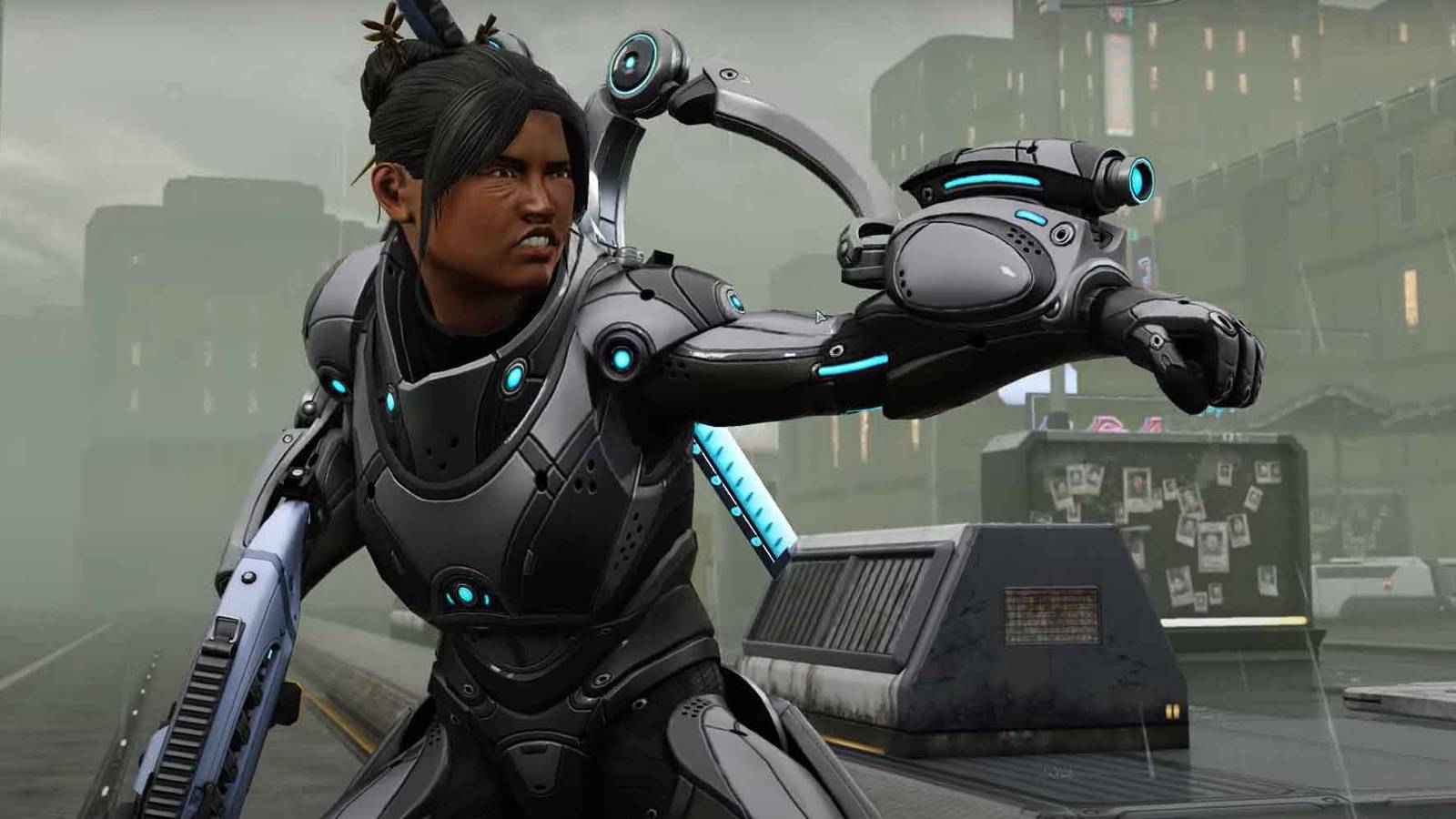 A soldier about to use a Heavy Weapon in Xcom 2