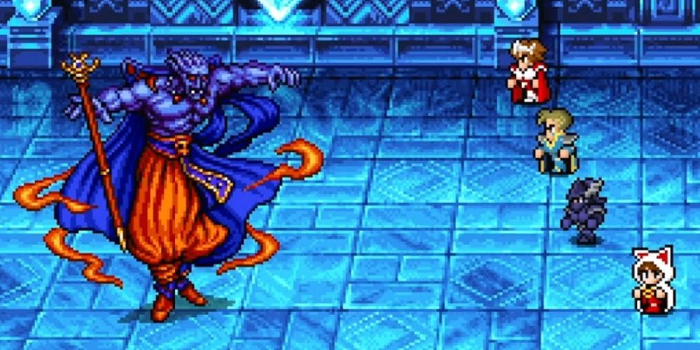 Xande confronting the party in the Crystal Tower in Final Fantasy 3