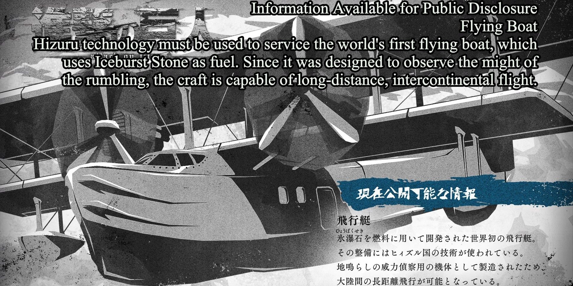 Information For Public Disclosure Flying Boat