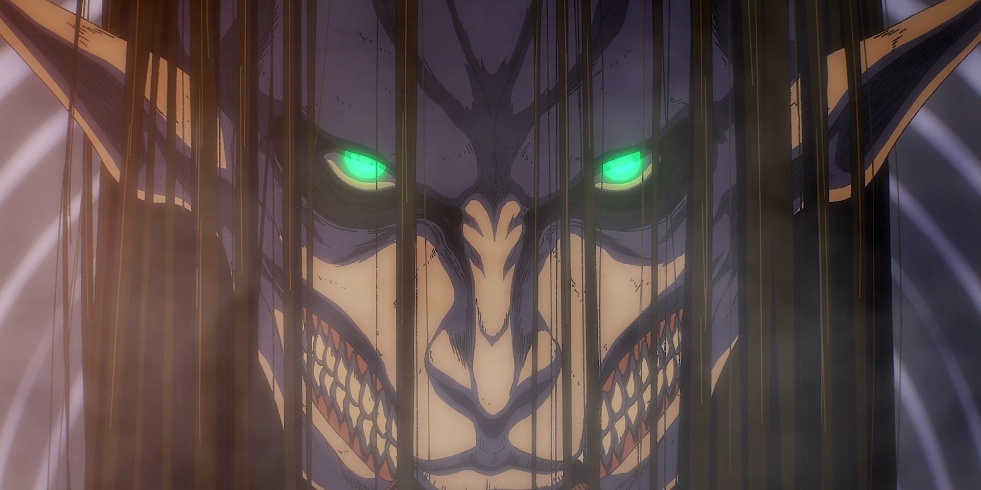 Close Up Shot Of Eren In The Founding Titan Form 