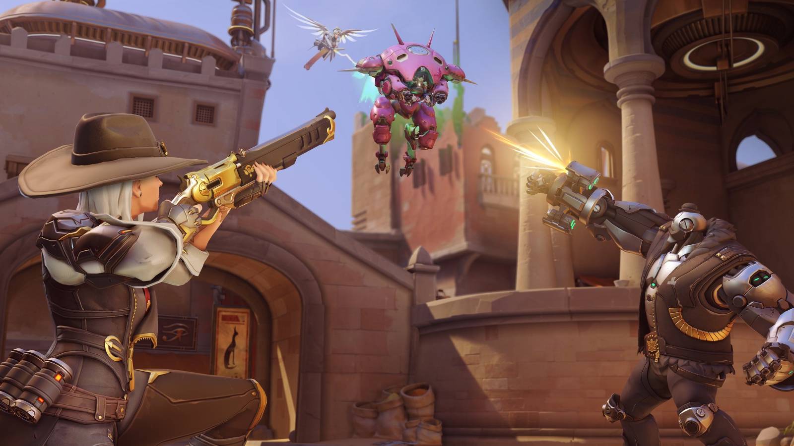 Funny Overwatch Ashe Play of the Game Shows BOB Doing Most of the Work