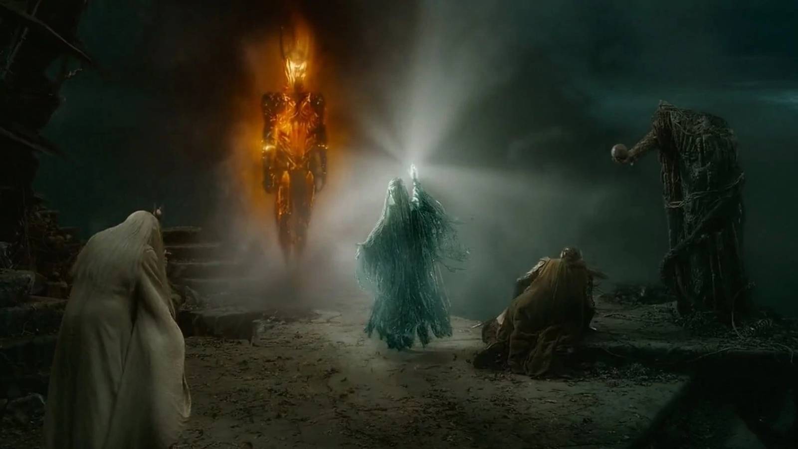 Galadriel fights Sauron