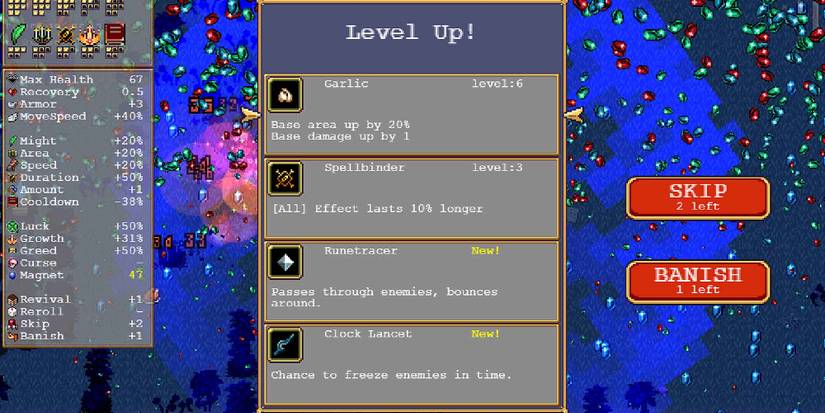 The Garlic weapon in Vampire Survivors