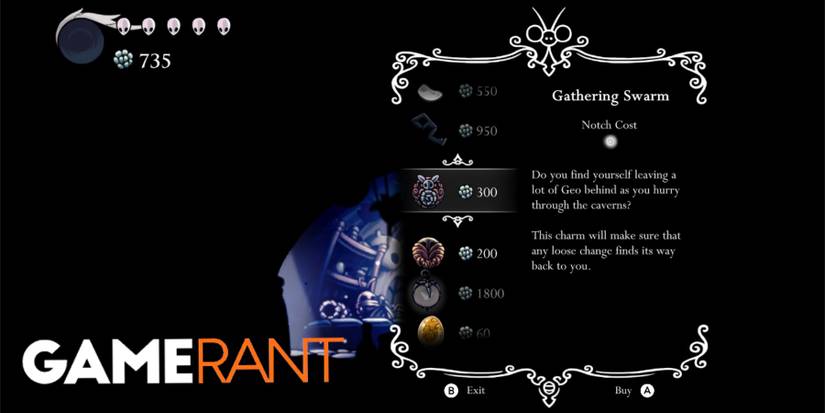 Hollow Knight Gathering Swarm as shown in Sly's shop