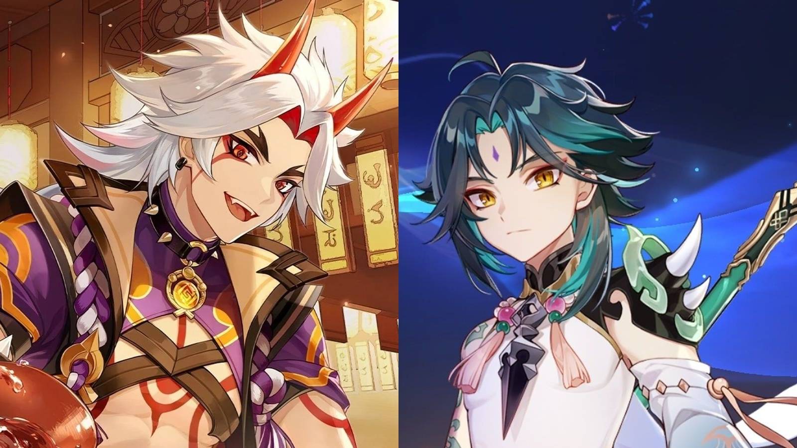 Genshin Impact characters Itto and Xiao