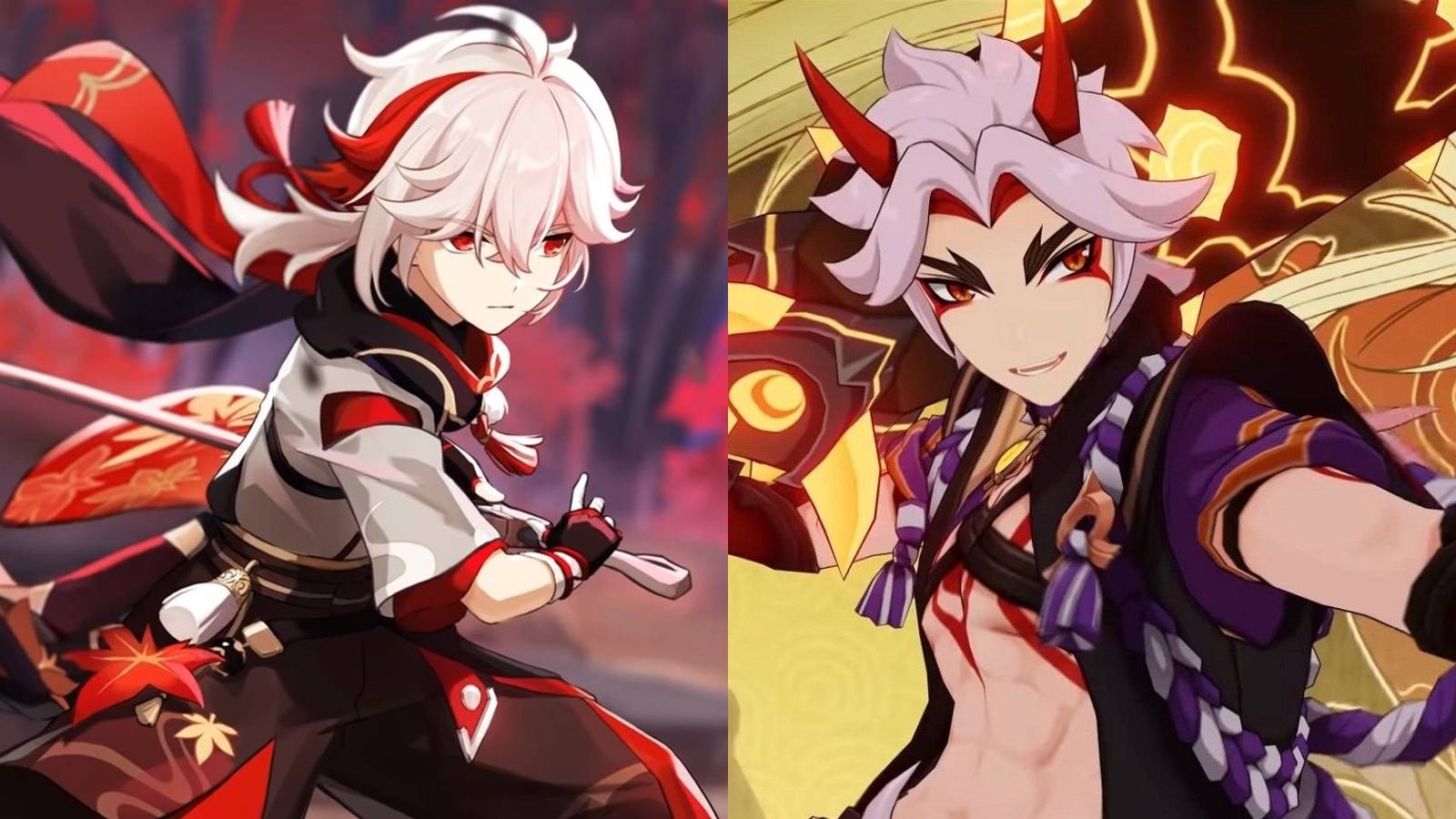 Genshin Impact characters Kazuha and Itto