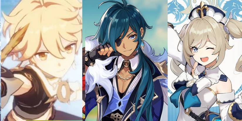 Genshin Impact Geo MC Kaeya Barbara