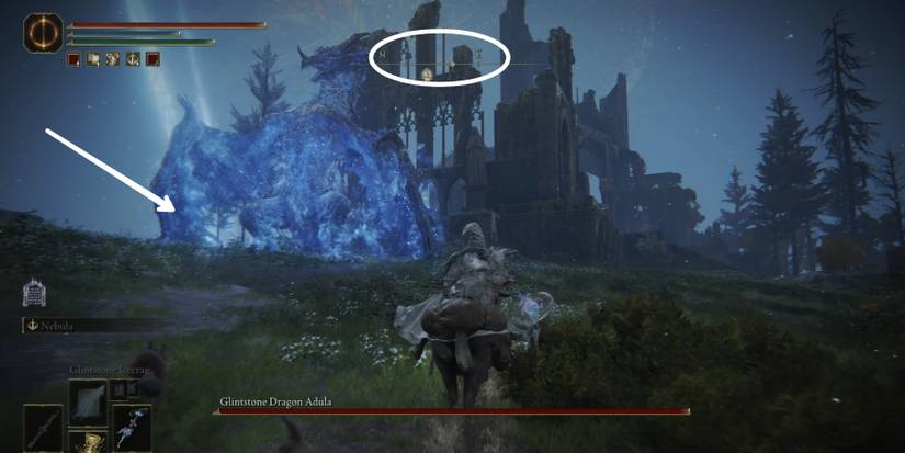Glintstone Dragon Adula in elden ring