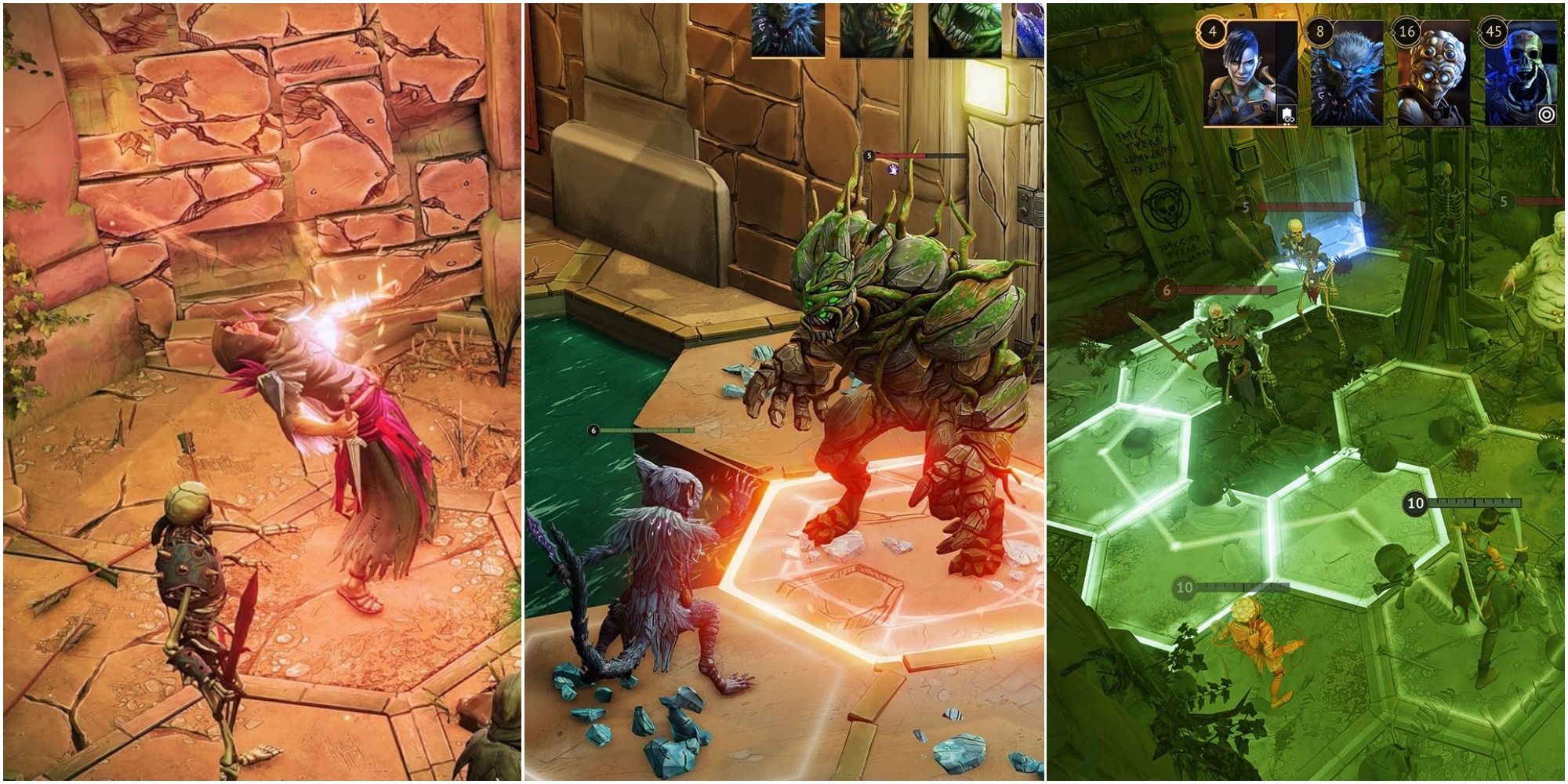 Gloomhaven feature Image depicting several battles 