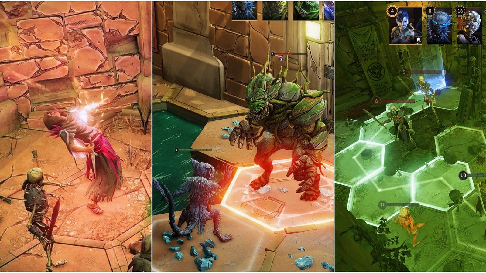 Gloomhaven feature Image depicting several battles 