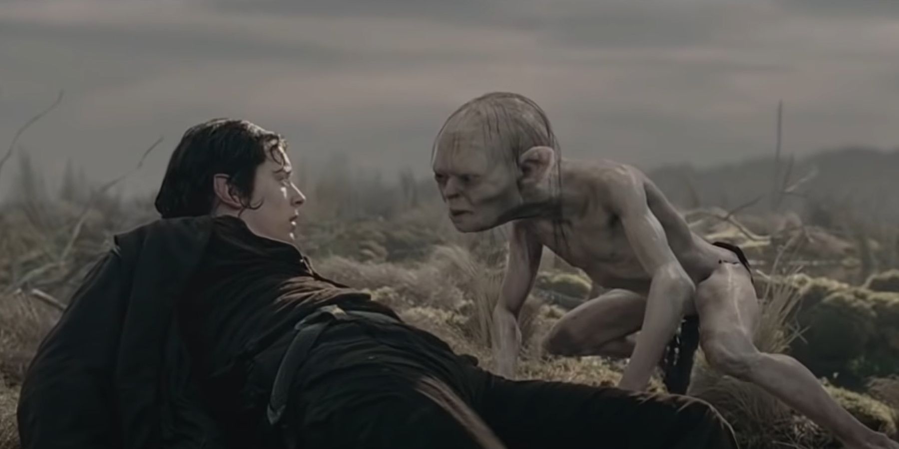 Gollum saves frodo on the marshes