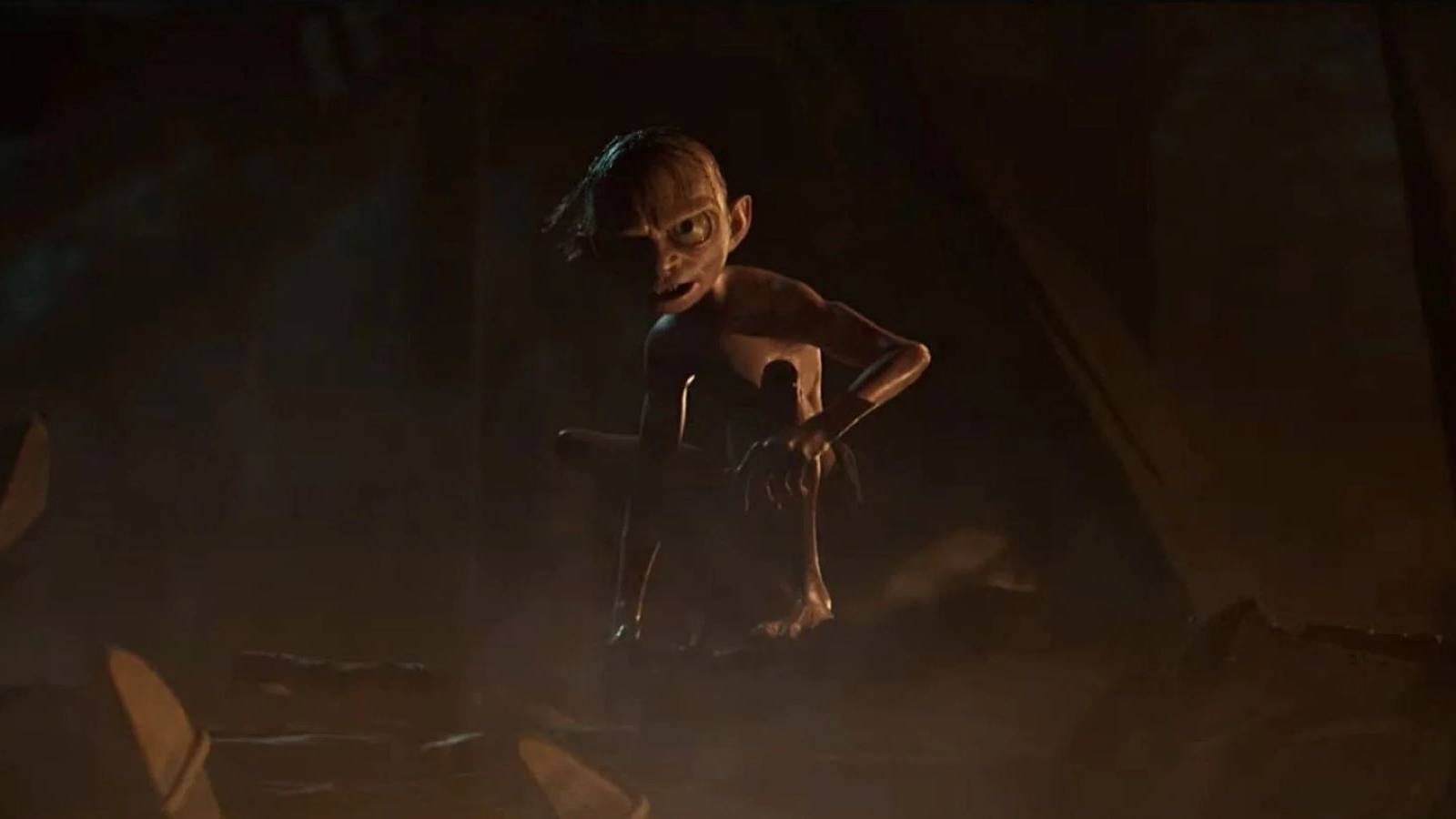 Lord of the Rings: Gollum's version of Gollum crouching in the darkness