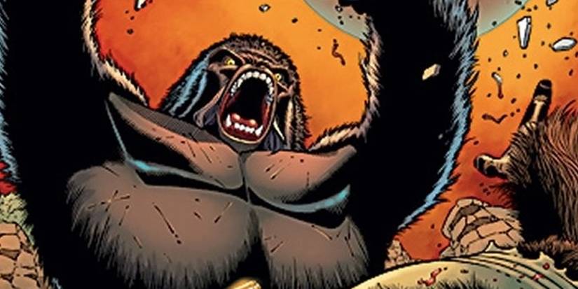 Gorilla Grodd using the Kryptonite Cloud