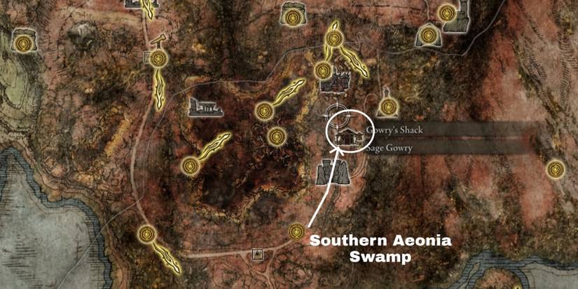 Gowry's shack location in elden ring