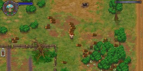 Graveyard Keeper Moving Material harvesting logs