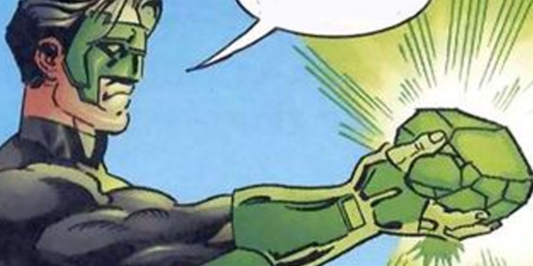 Green Lantern creating a Kryptonite Copy