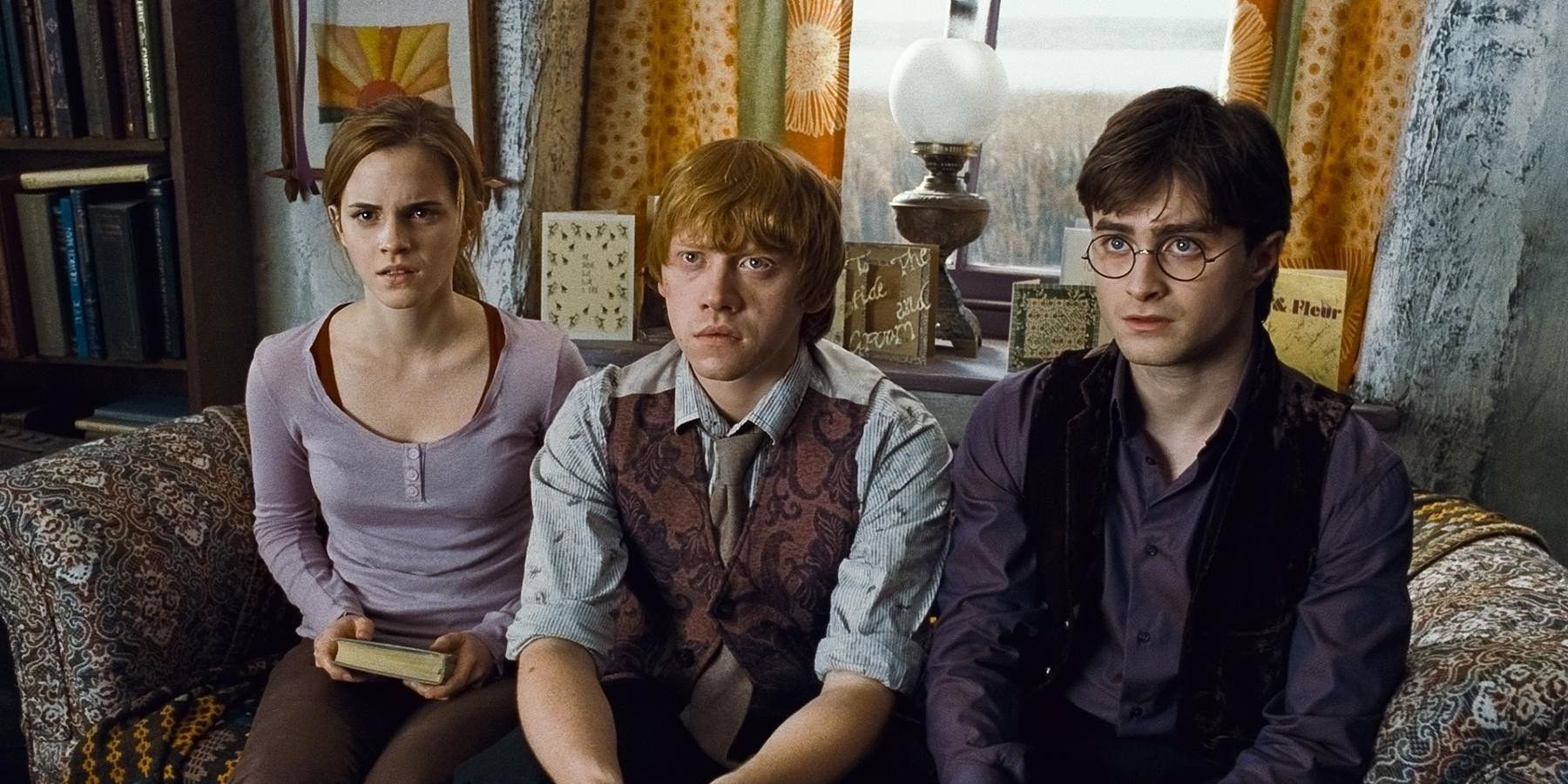 Hermione, Ron and Harry in Harry Potter And The Deathly Hallows