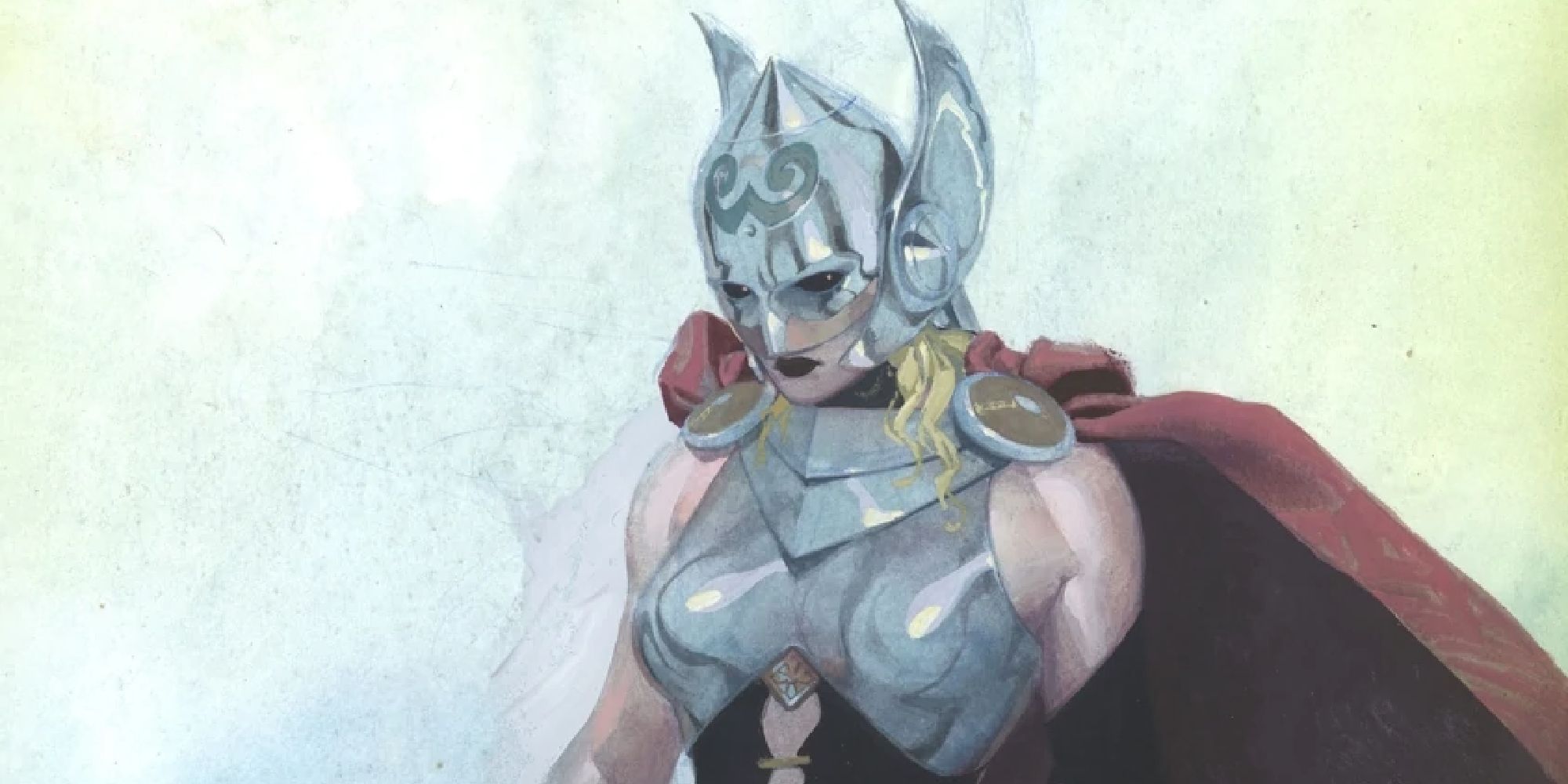 Jane Foster as the Mighty Thor in a comic cover variant 