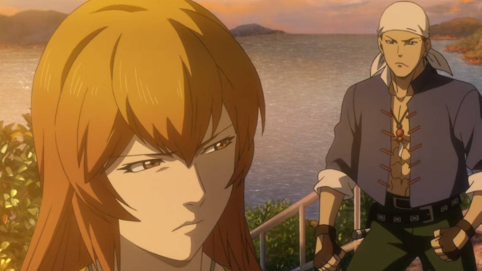 Joy and Ren in sunset Shenmue anime
