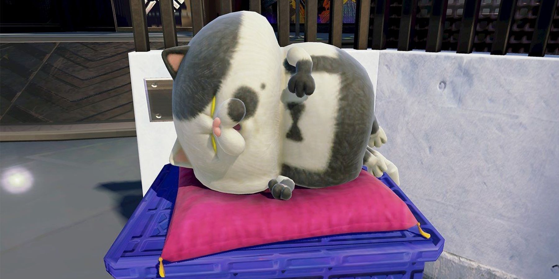 Splatoon's Judd sleeping on a pillow
