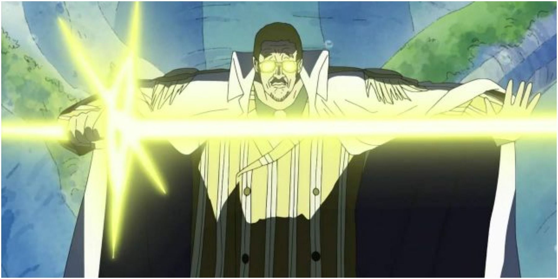Kizaru Creating A Sword Of light In One Piece