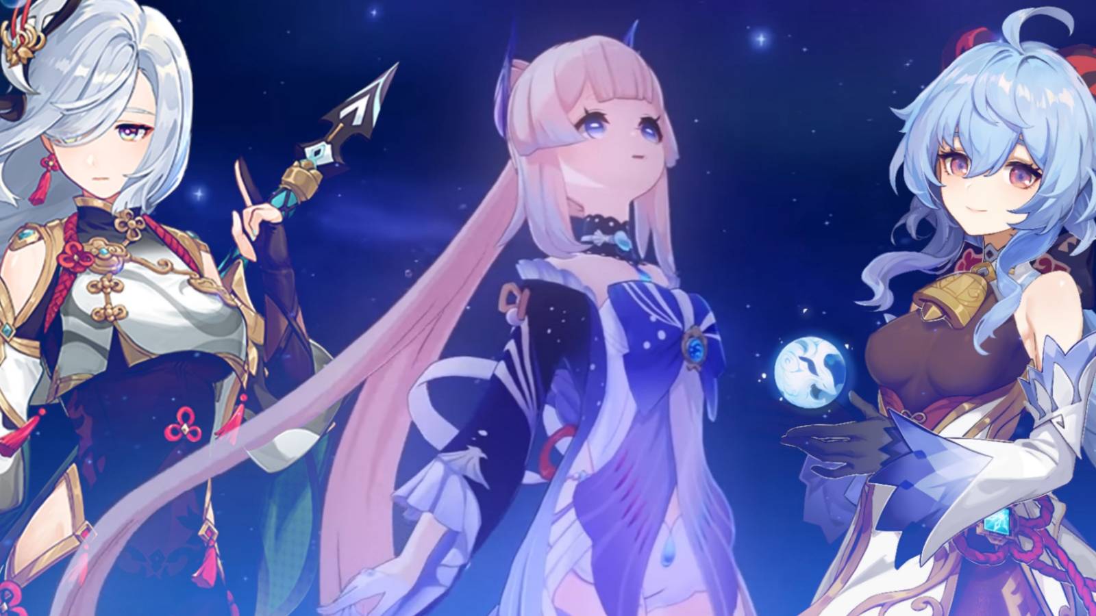 Kokomi Shenhe and Ganyu in Genshin Impact