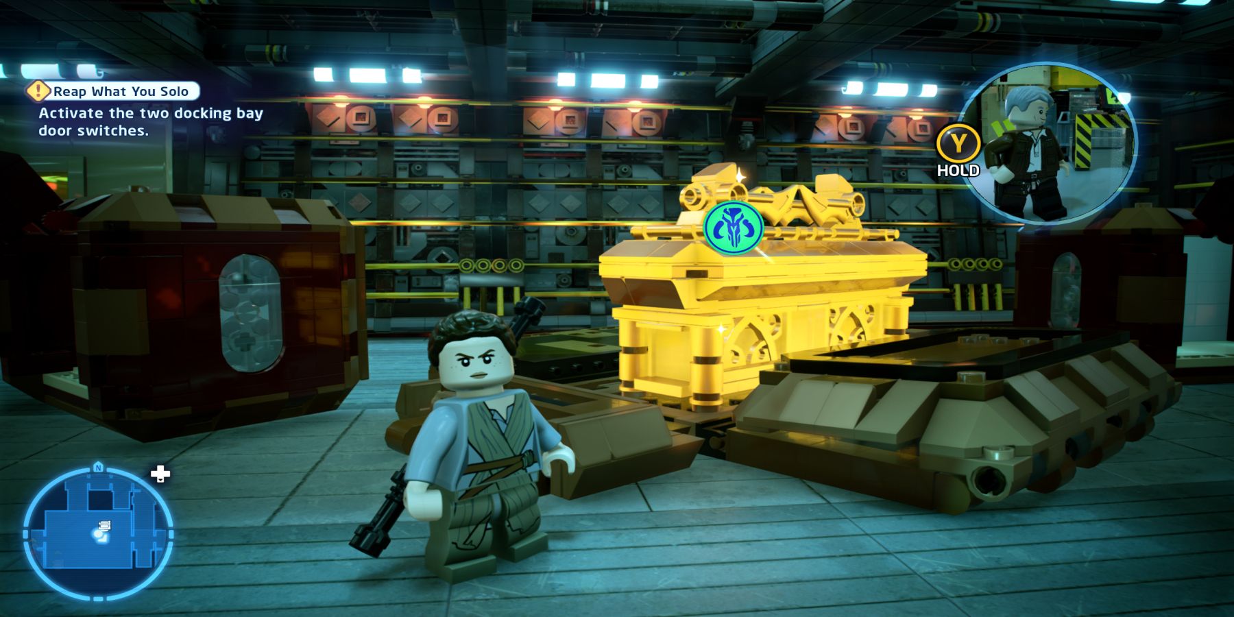 Rey is not amused by The Ark of the Covenant