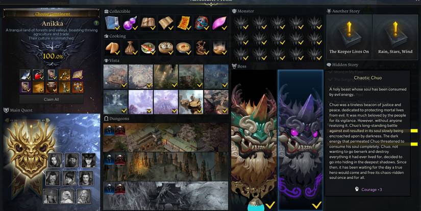 Lost Ark - Chaotic Chuo Entry In Adventure Tome