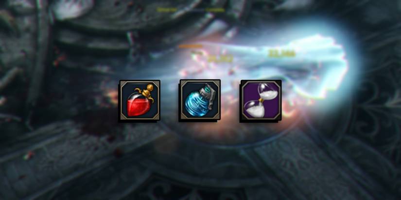 Lost Ark - Consumables To Bring To Necromancer's Origin Overlaid On Image of Clearing Mobs