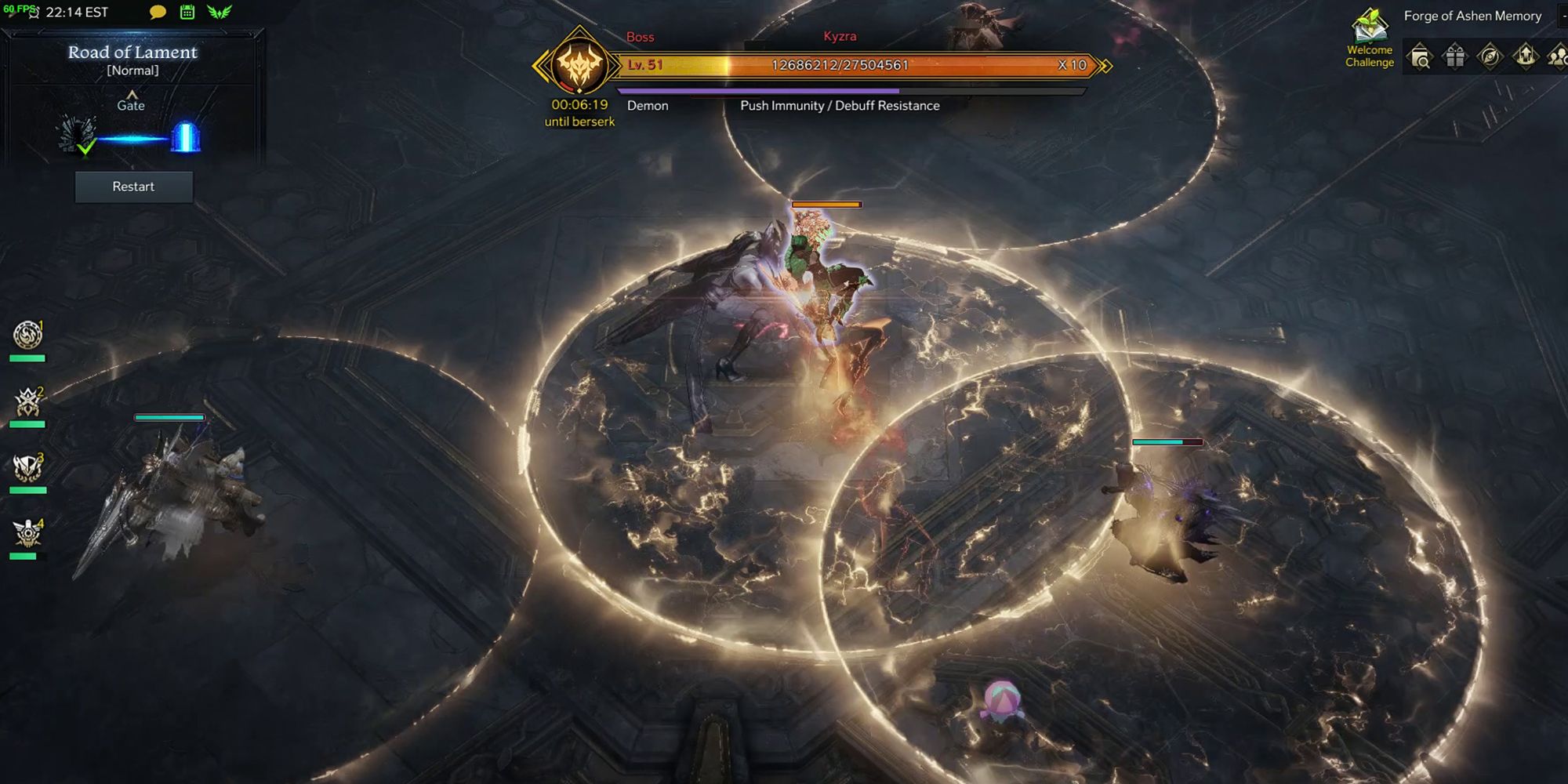 Lost Ark - Hitting Kyzra With The Gold Aura She Gives Out In Road Of Lament