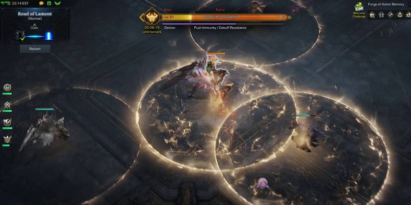 Lost Ark - Hitting Kyzra With The Gold Aura She Gives Out In Road Of Lament