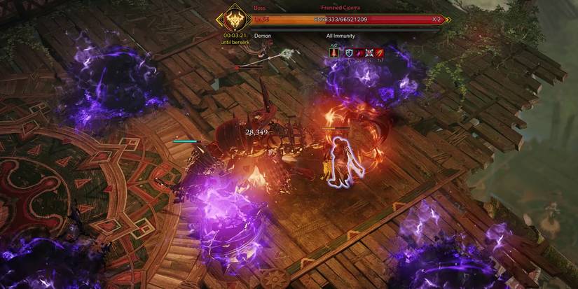 Lost Ark - Mid-Grab With Cicerra With The Rest Of The Party Attempting To Stagger Him