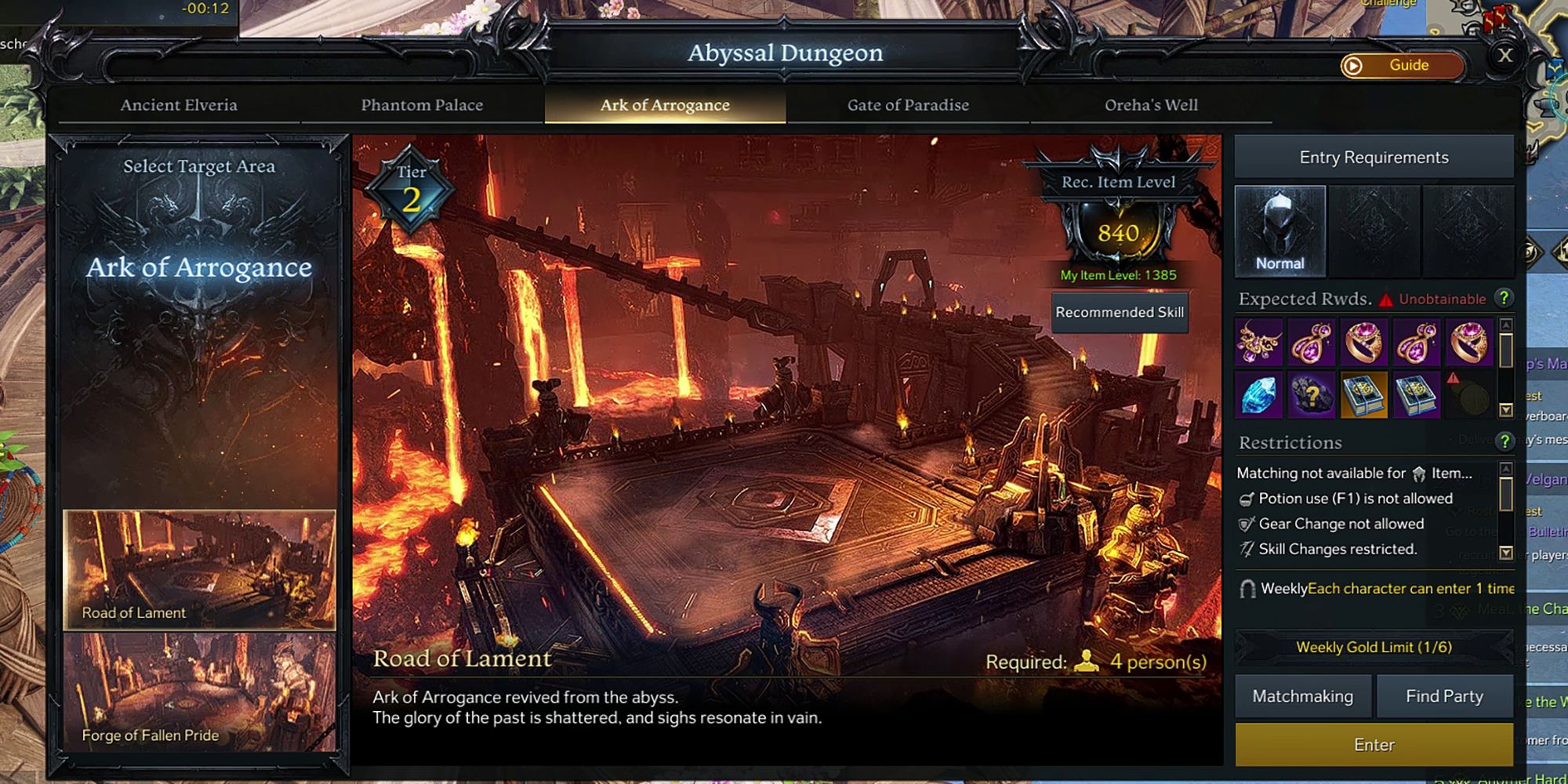 Lost Ark - Queuing Up For The Road Of Lament Abyssal Dungeon