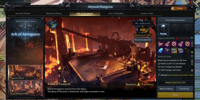 Lost Ark - Queuing Up For The Road Of Lament Abyssal Dungeon