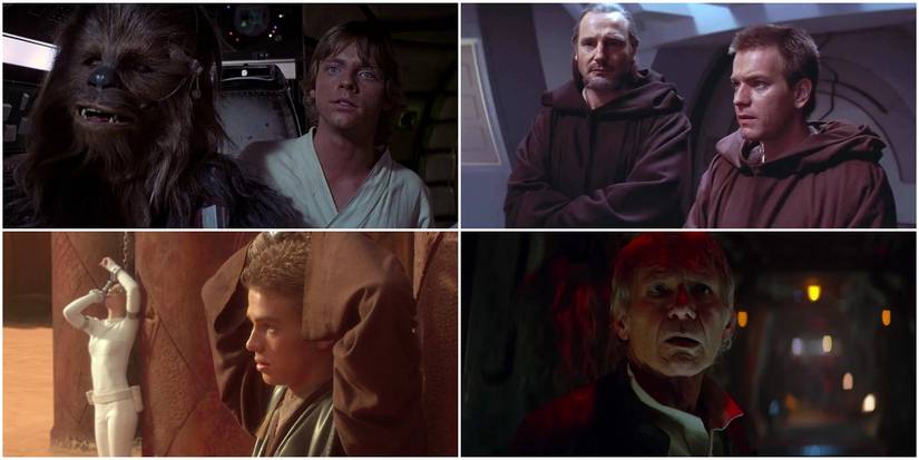 Star Wars: A New Hope, The Phantom Menace, Attack of the Clones, and The Force Awakens