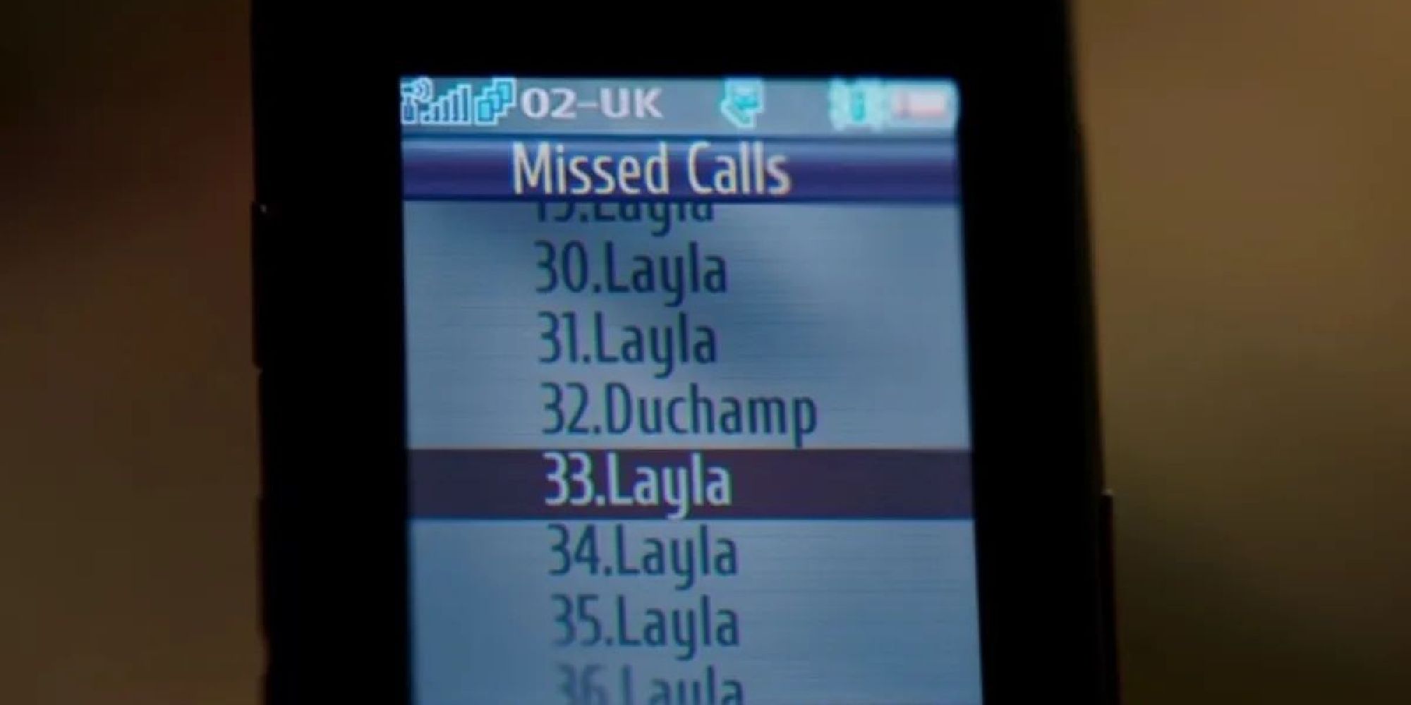 Marc Spector's phone's missed calls from Layla and Duchamp