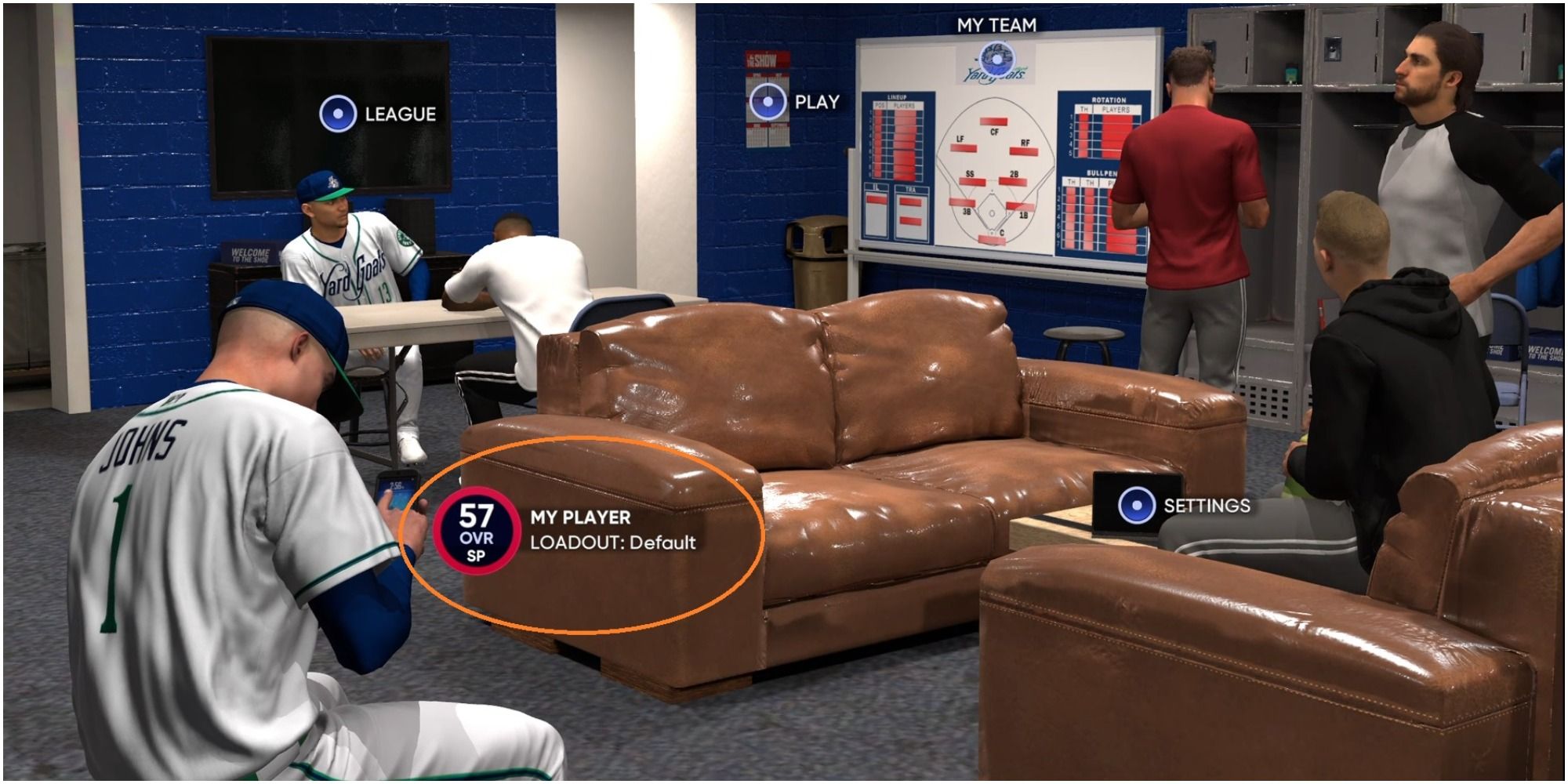 MLB The Show 22 Changing A Loadout From The Team Clubhouse