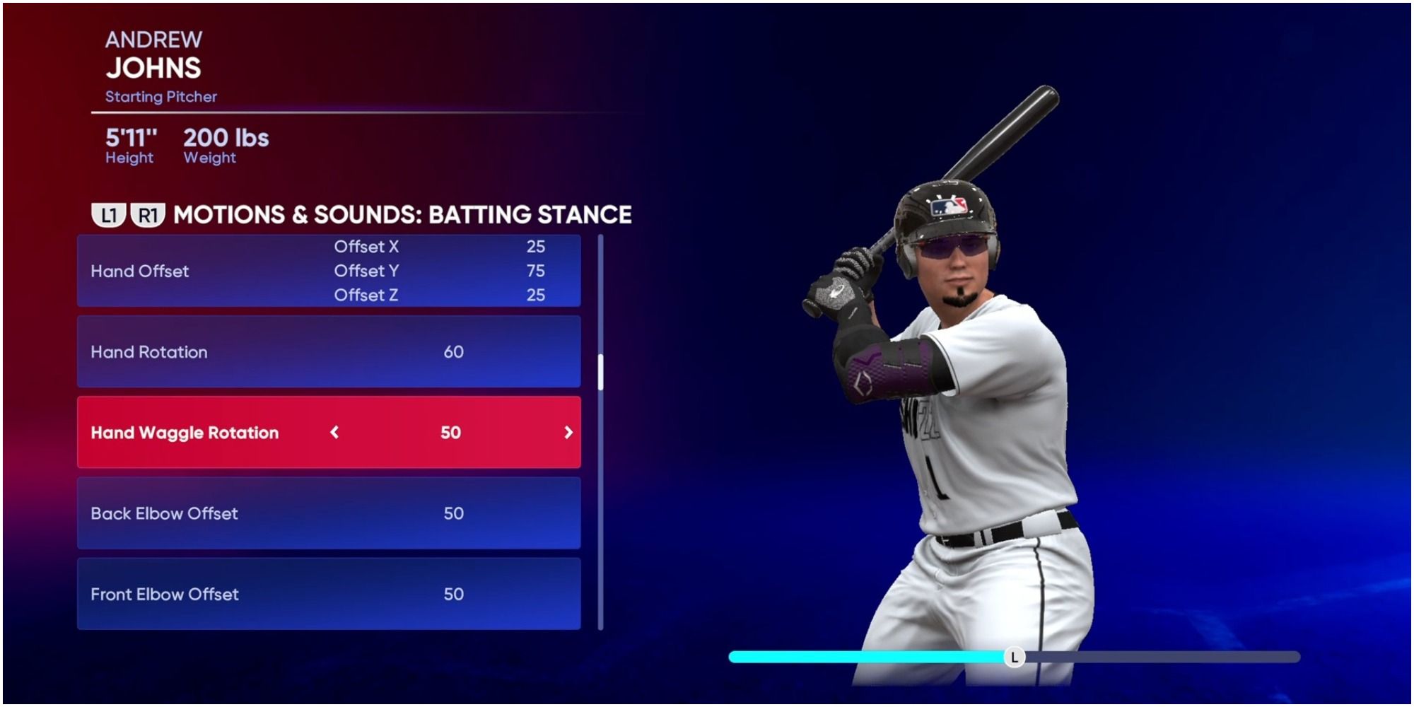 MLB The Show 22 Changing The Hand Waggle Rotation Settings
