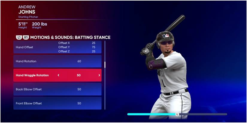 MLB The Show 22 Changing The Hand Waggle Rotation Settings