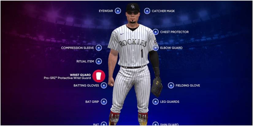 MLB The Show 22 Equipping A Wrist Guard